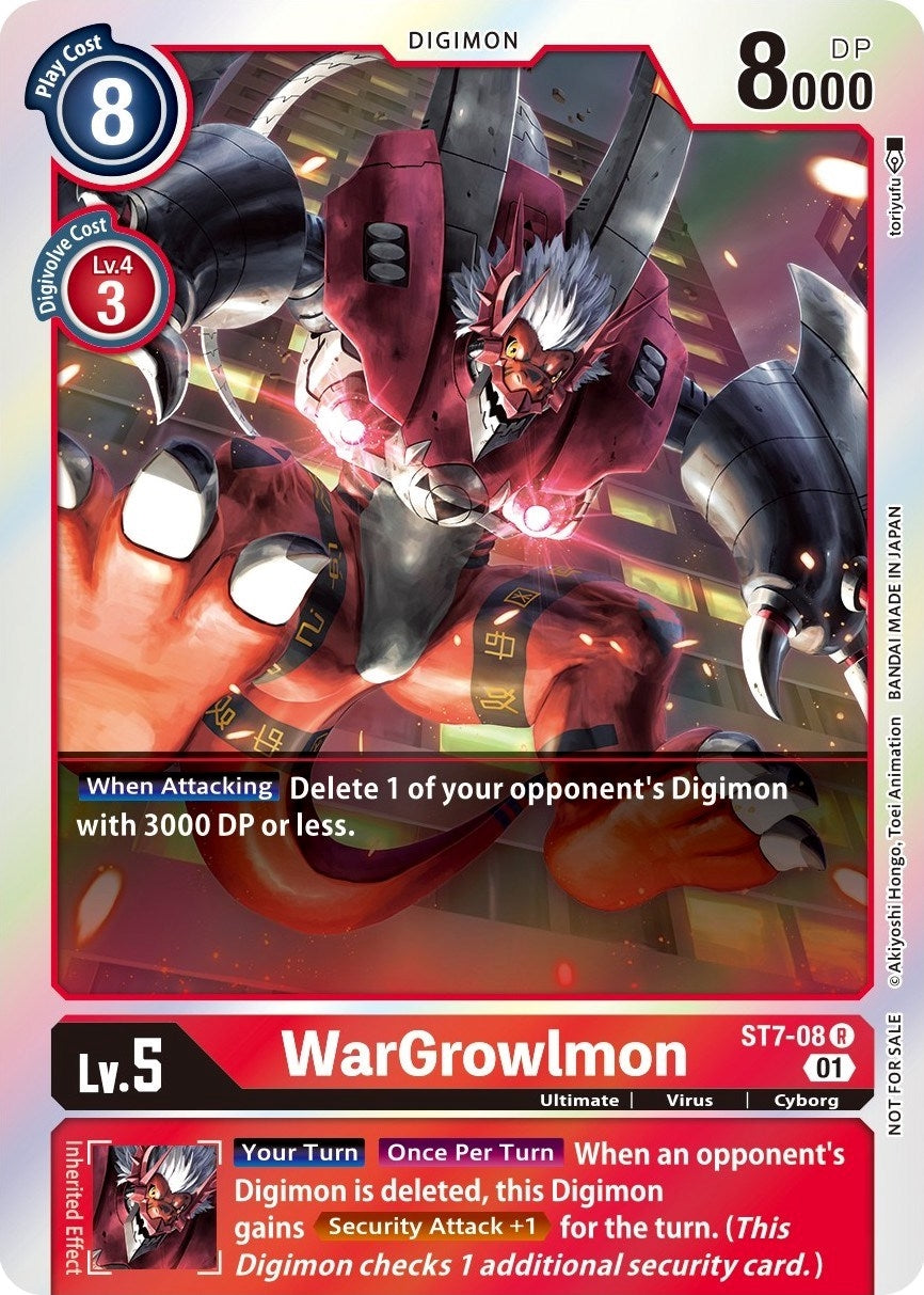 Image for WarGrowlmon (Gen Con 2022) (ST7-08 R) (ST-7) - Digimon Card Game