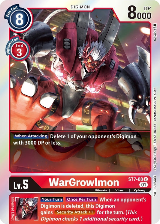 Image for WarGrowlmon (Gen Con 2022) (ST7-08 R) (ST-7) - Digimon Card Game