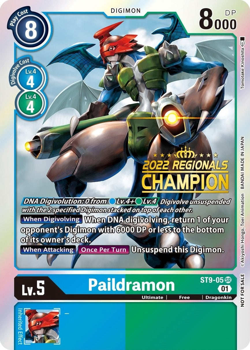 Image for Paildramon (2022 Championship Offline Regional) [Online Champion] (ST9-05 SR) (ST-9) - Digimon Card Game