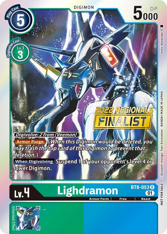 Image for Lighdramon (2022 Championship Offline Regional) [Online Finalist] (BT8-053 R) (BT08) - Digimon Card Game