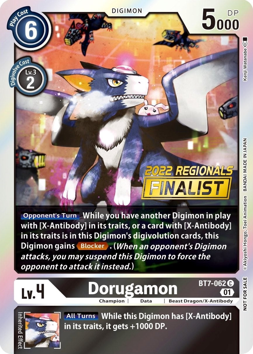 Image for Dorugamon (2022 Championship Offline Regional) [Online Finalist] (BT7-062 C) (BT07) - Digimon Card Game