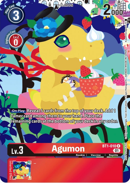 Image for Agumon - BT1-010 (Tamer's Card Set 2 Floral Fun) (BT1-010 R) (BT01-03A) - Digimon Card Game