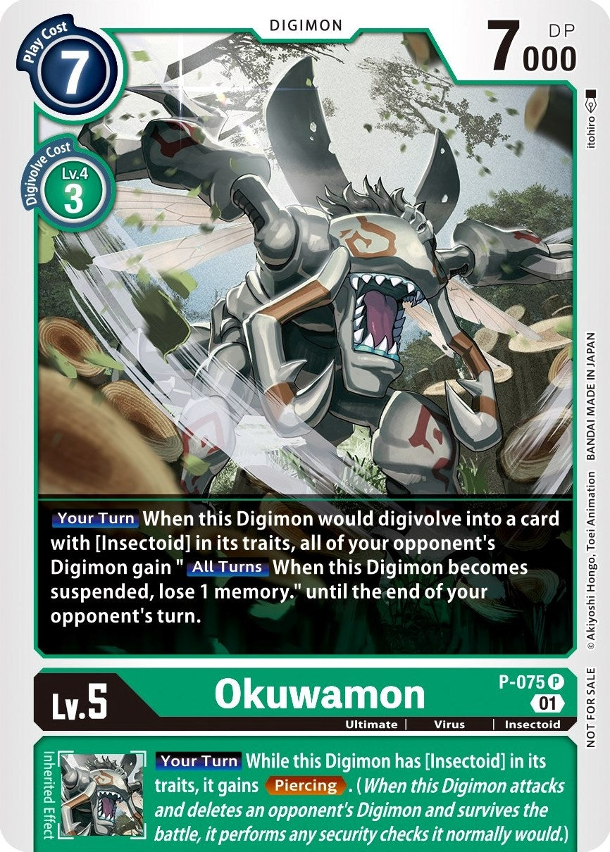 Image for Okuwamon (P-075 P) (D-PR) - Digimon Card Game