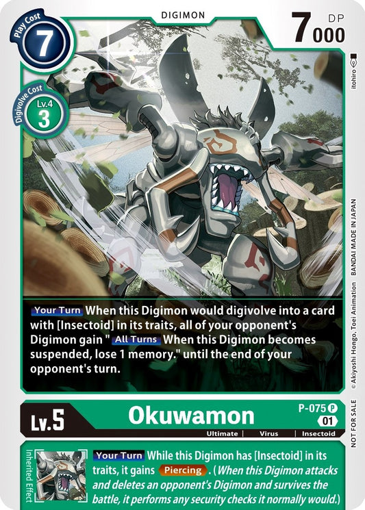 Image for Okuwamon (P-075 P) (D-PR) - Digimon Card Game