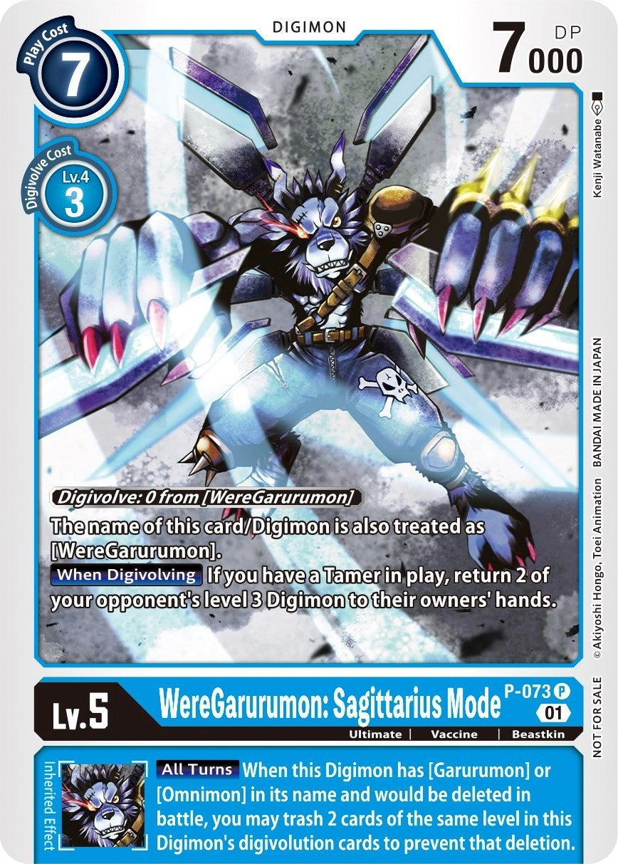 Image for WereGarurumon: Sagittarius Mode (P-073 P) (D-PR) - Digimon Card Game