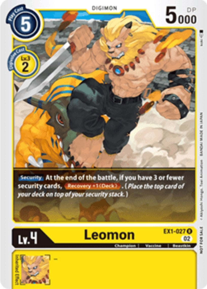 Image for Leomon (X Record Pre-Release Tournament) (EX1-027 R) (BT09_PR) - Digimon Card Game