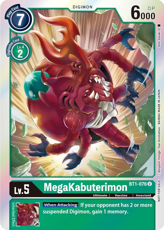 Image for MegaKabuterimon (Official Tournament Pack Vol. 6) (BT1-076 U) (BT01-03A) - Digimon Card Game