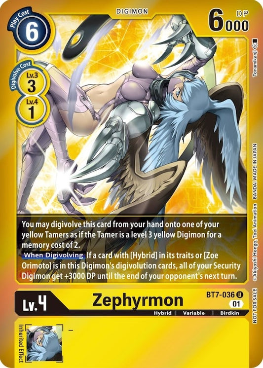 Image for Zephyrmon (Event Pack 3) (BT7-036 U) (BT07) - Digimon Card Game