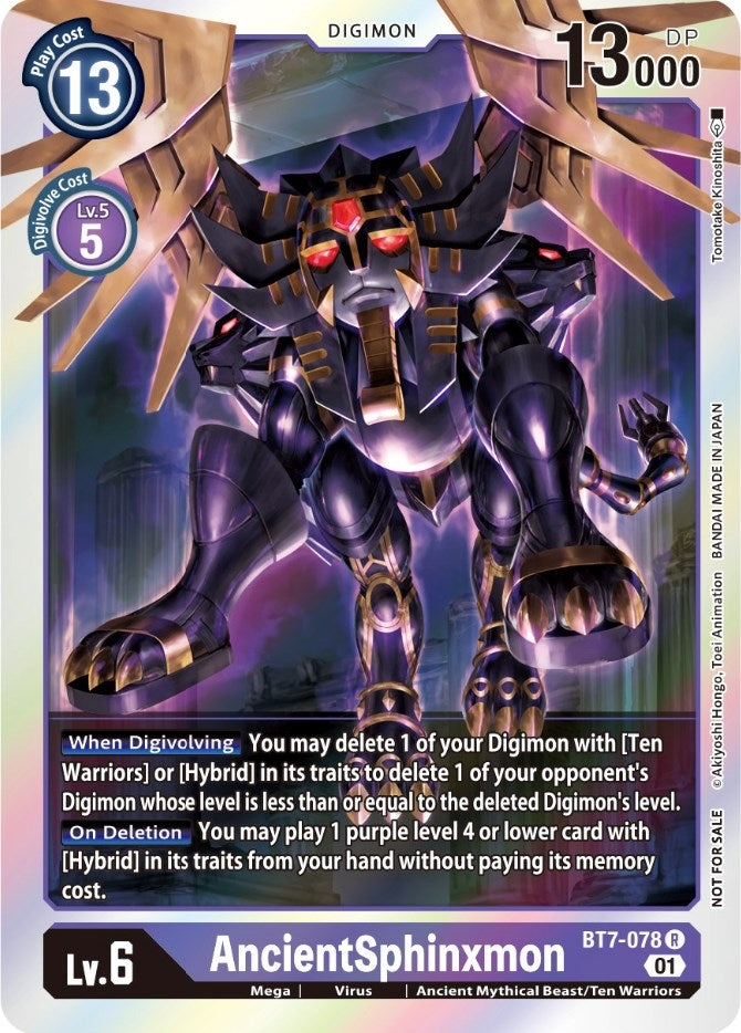 Image for AncientSphinxmon (Event Pack 3) (BT7-078 R) (BT07) - Digimon Card Game