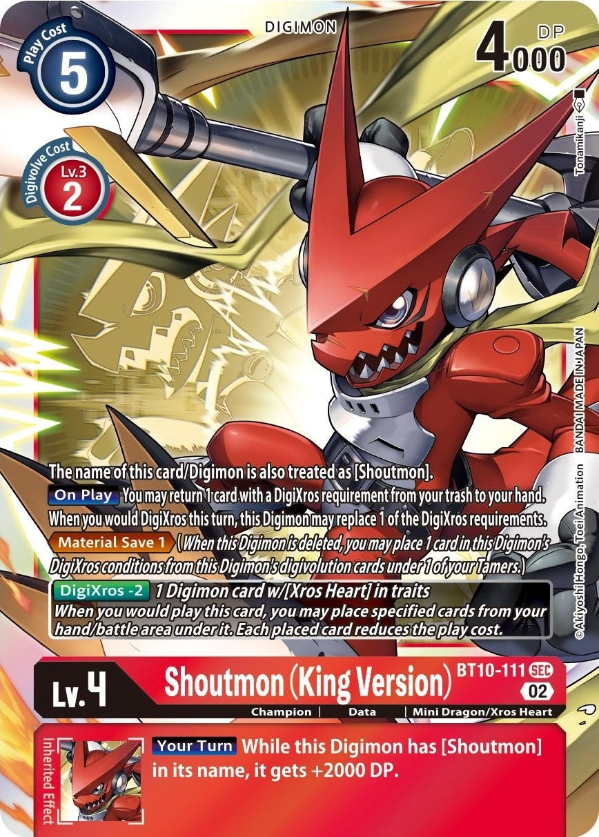 Image for Shoutmon (King Version) (BT10-111 SEC) (BT10) - Digimon Card Game