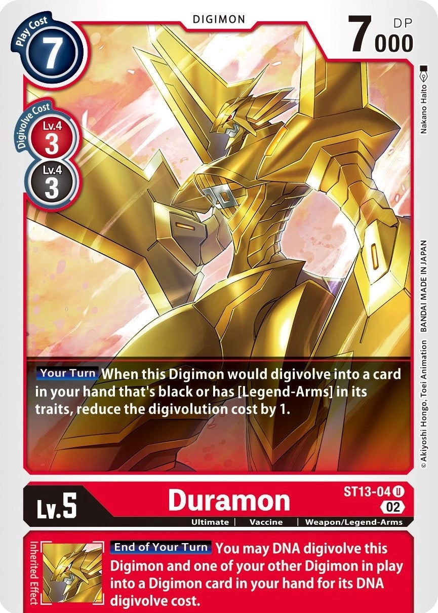 Image for Duramon (ST13-04 U) (ST-13) - Digimon Card Game