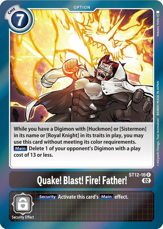 Image for Quake! Blast! Fire! Father! (ST12-16 R) (ST-12) - Digimon Card Game
