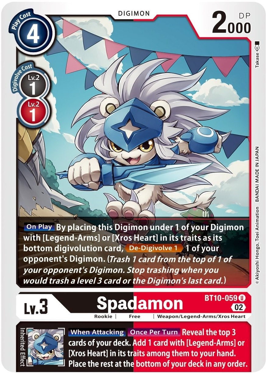 Image for Spadamon (BT10-059 U) (BT10) - Digimon Card Game