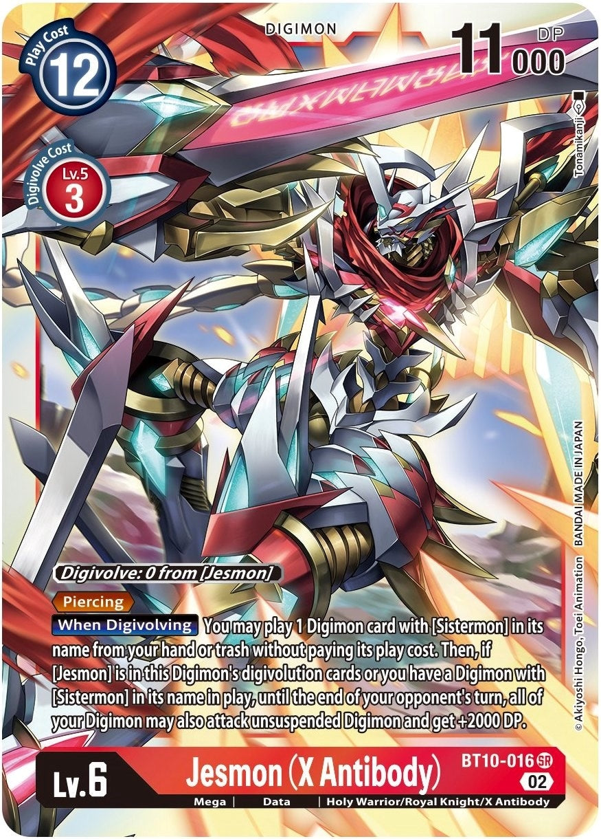 Image for Jesmon (X Antibody) (BT10-016 SR) (BT10) - Digimon Card Game