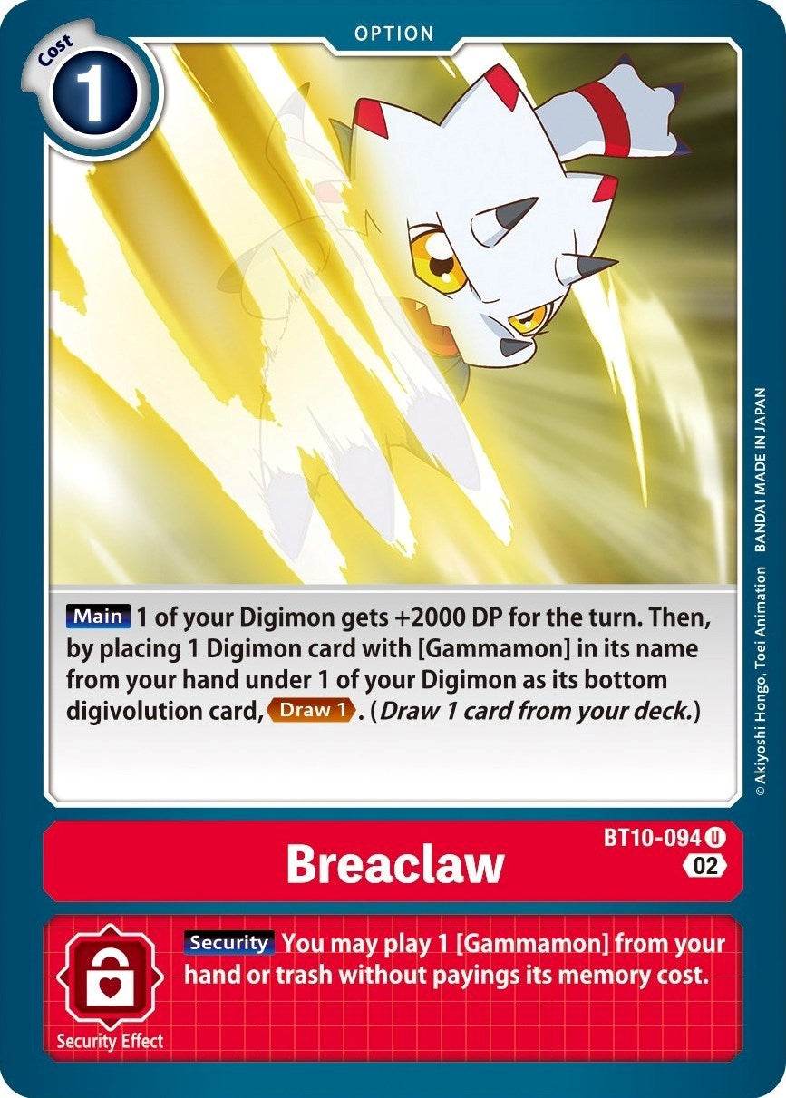 Image for Breaclaw (BT10-094 U) (BT10) - Digimon Card Game