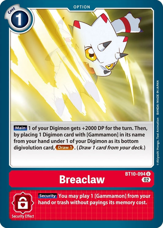 Image for Breaclaw (BT10-094 U) (BT10) - Digimon Card Game