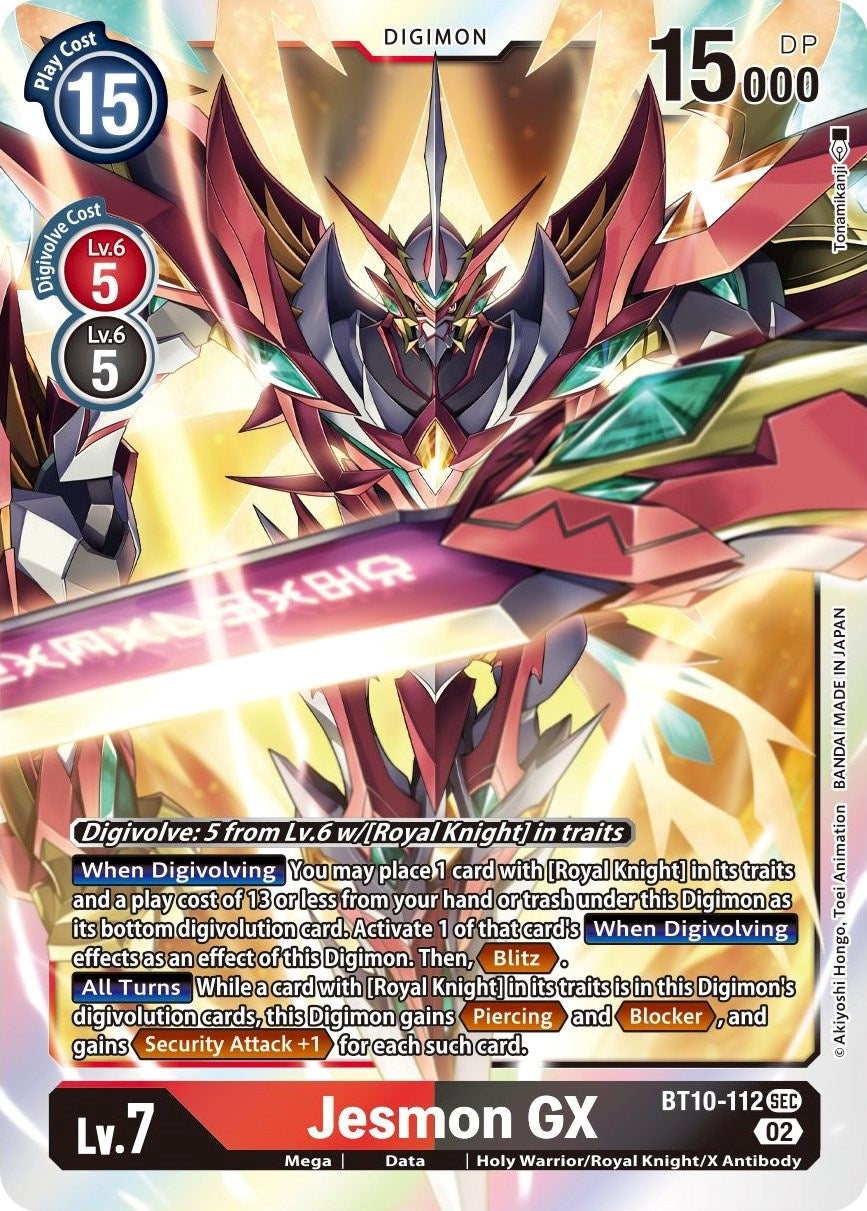 Image for Jesmon GX (BT10-112 SEC) (BT10) - Digimon Card Game