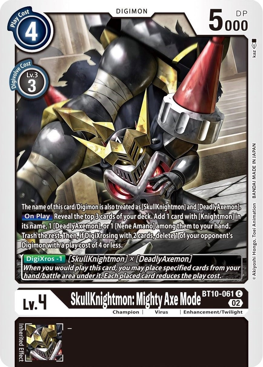 Image for SkullKnightmon: Mighty Axe Mode (BT10-061 C) (BT10) - Digimon Card Game