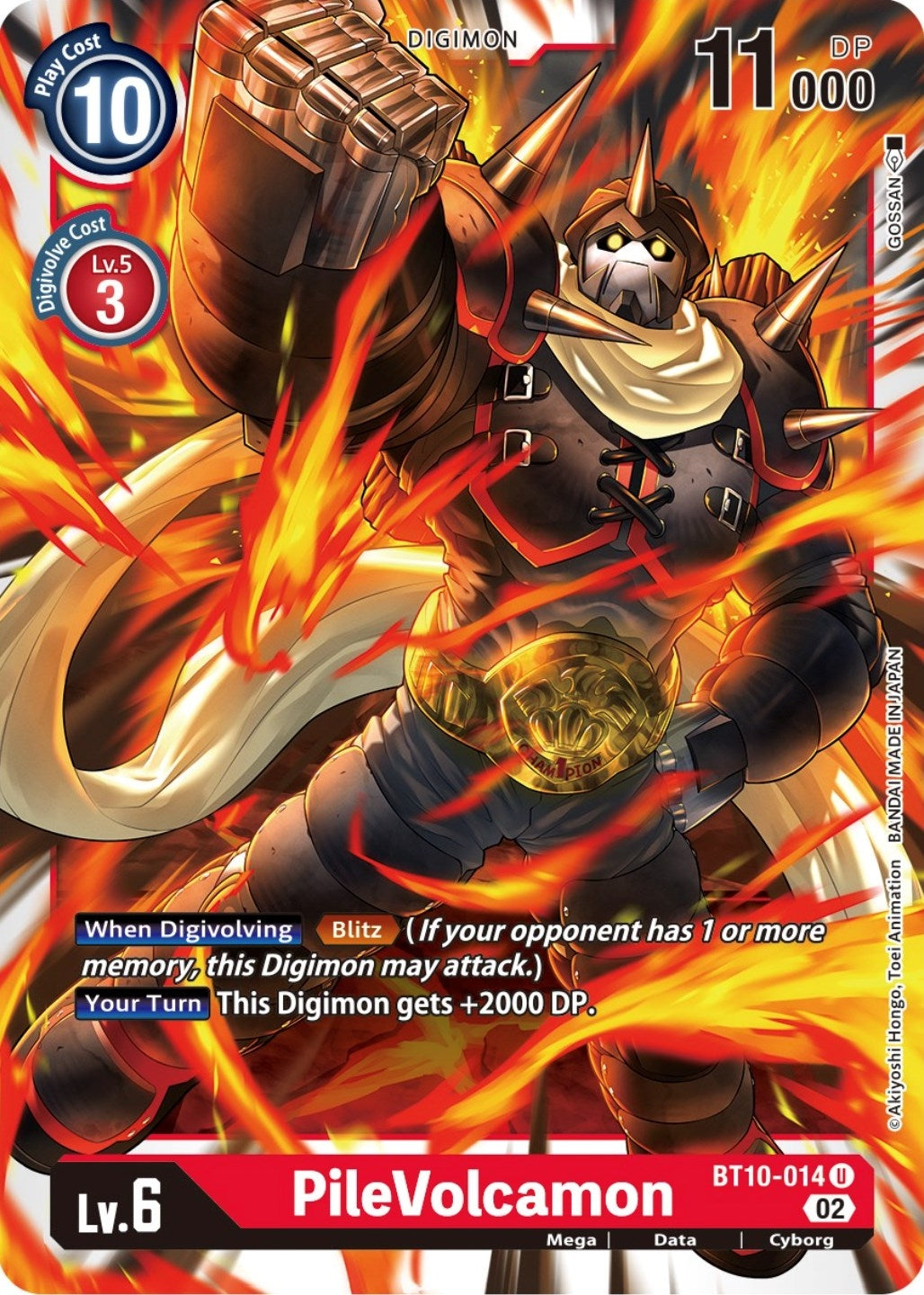 Image for PileVolcamon (BT10-014 U) (BT10) - Digimon Card Game