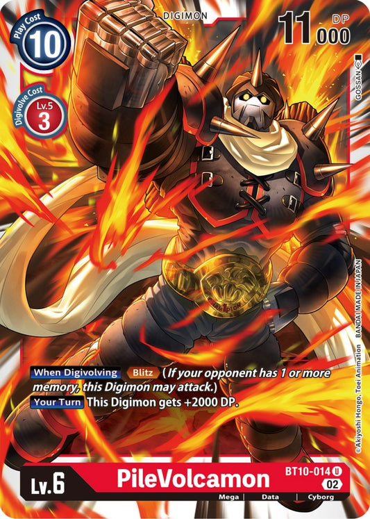 Image for PileVolcamon (BT10-014 U) (BT10) - Digimon Card Game