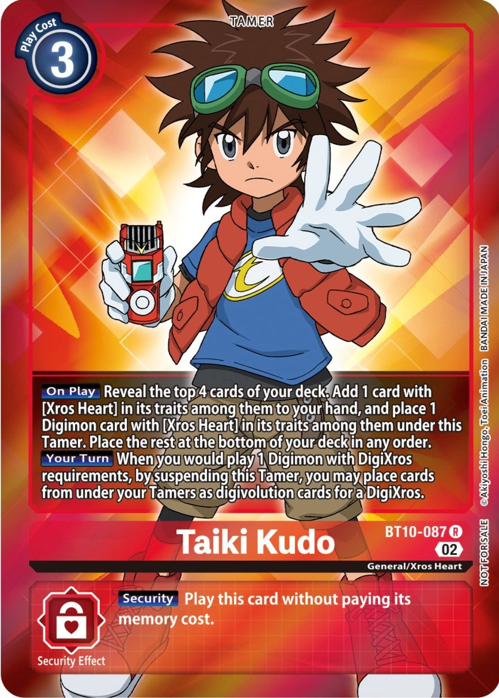 Image for Taiki Kudo (Box Topper) (BT10-087 R) (BT10) - Digimon Card Game