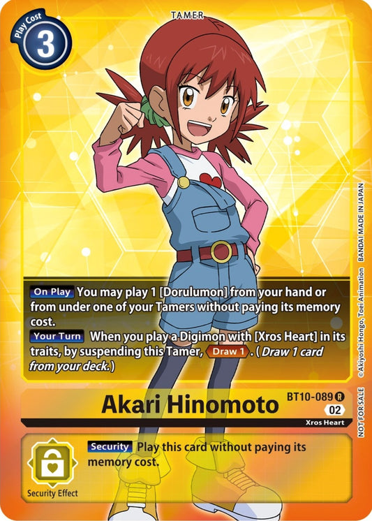 Image for Akari Hinomoto (Box Topper) (BT10-089 R) (BT10) - Digimon Card Game