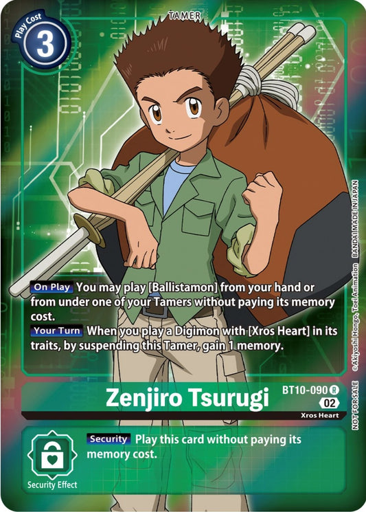Image for Zenjiro Tsurugi (Box Topper) (BT10-090 R) (BT10) - Digimon Card Game
