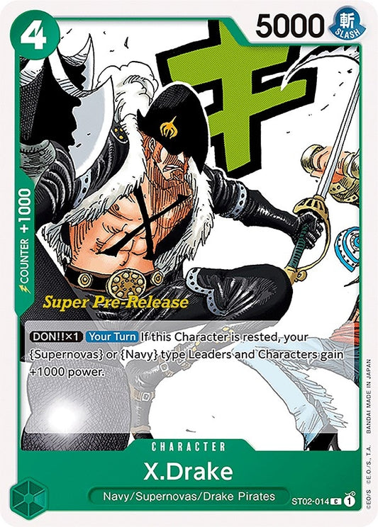 Image for X.Drake (ST02-014) (ST-02 PRE) - One Piece Card Game