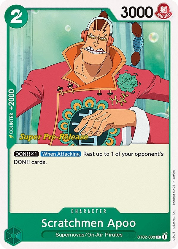 Image for Scratchmen Apoo (ST02-008) (ST-02 PRE) - One Piece Card Game
