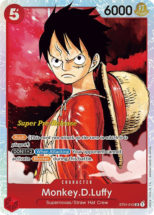 Image for Monkey.D.Luffy (012) (ST01-012) (ST-01 PRE) - One Piece Card Game