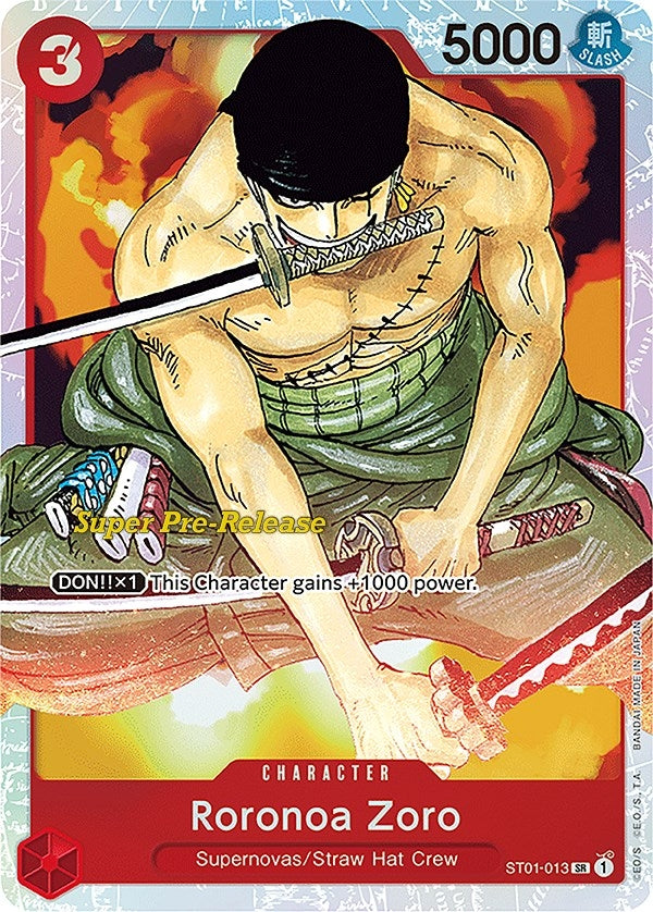 Image for Roronoa Zoro (ST01-013) (ST-01 PRE) - One Piece Card Game