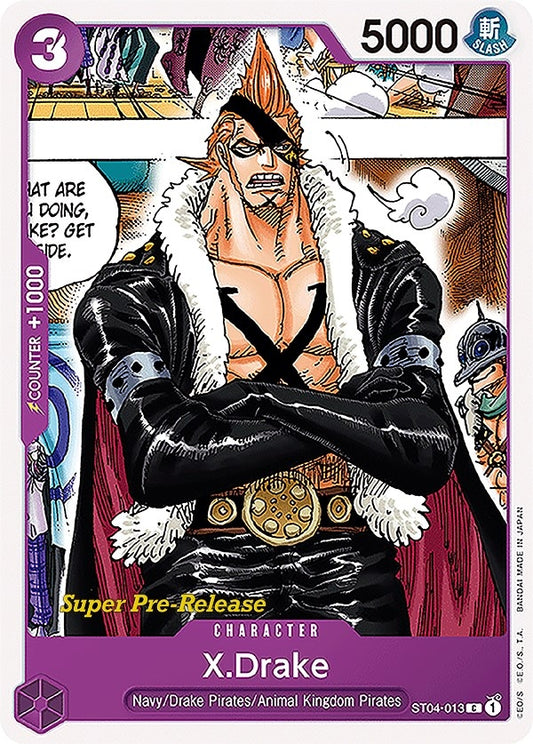 Image for X.Drake (ST04-013) (ST-04 PRE) - One Piece Card Game