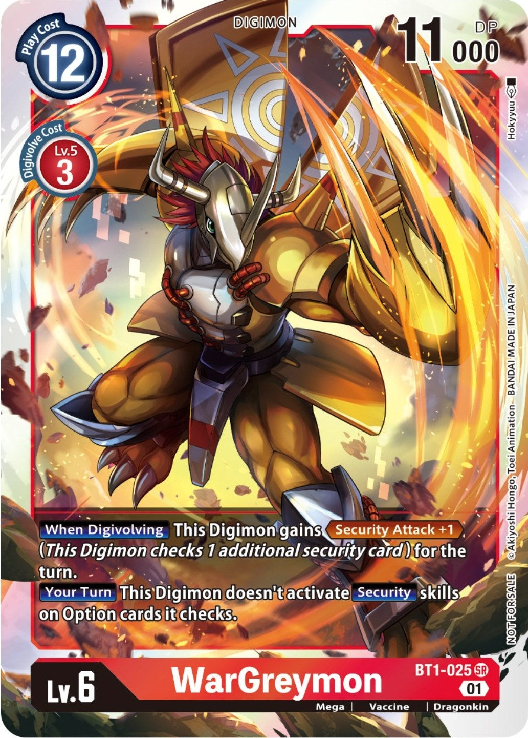 Image for WarGreymon (ST-11 Special Entry Pack) (BT1-025 SR) (BT01-03A) - Digimon Card Game