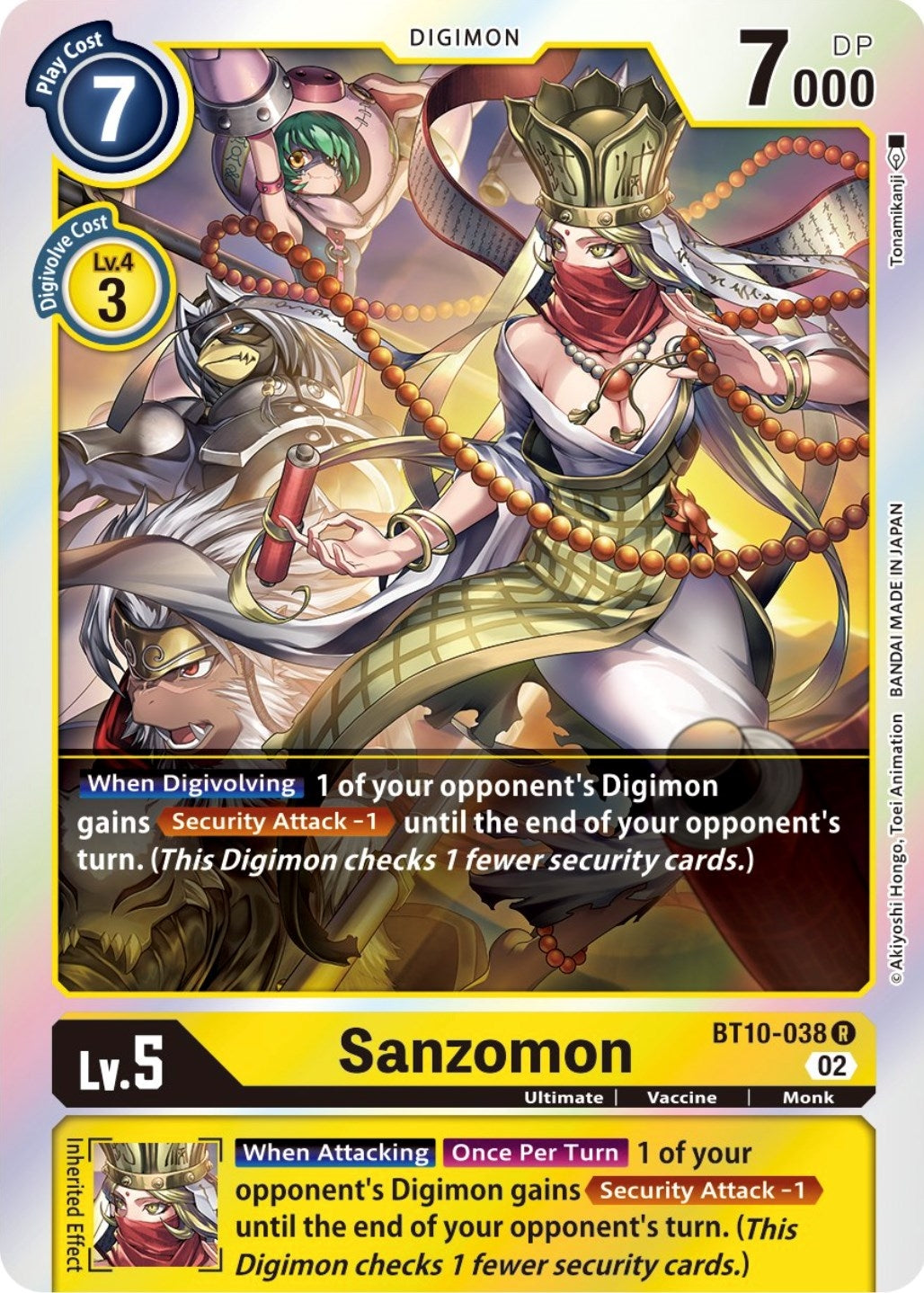 Image for Sanzomon (BT10-038 R) (BT10) - Digimon Card Game