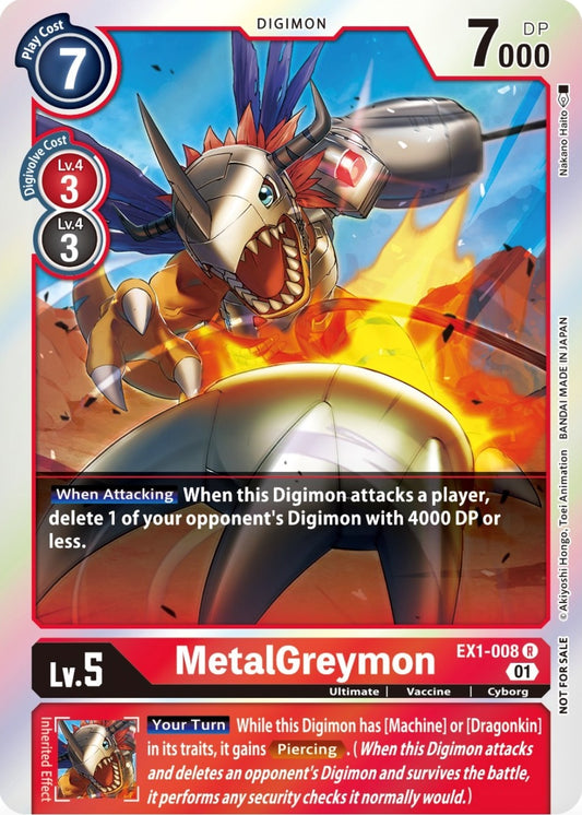 Image for MetalGreymon (Premium Deck Set Lucky Pack) (EX1-008 R) (EX01) - Digimon Card Game