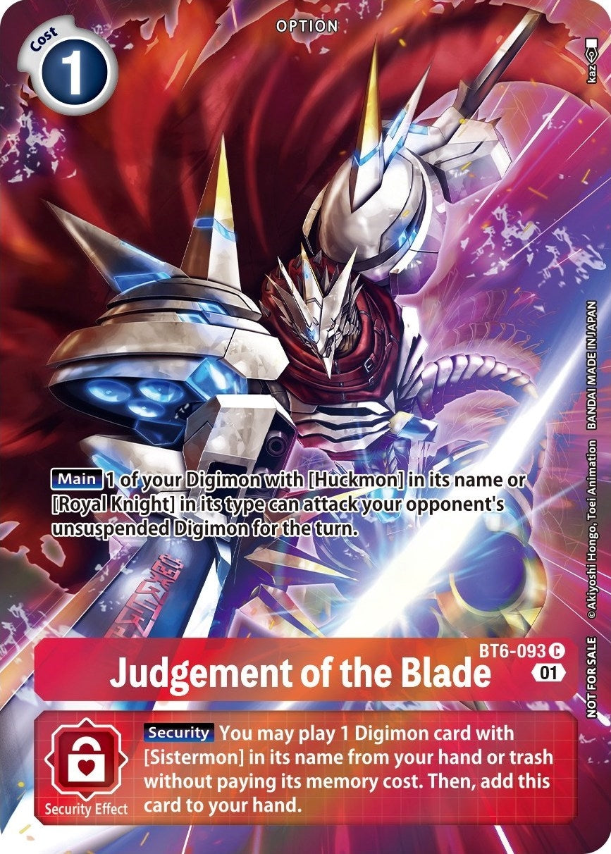 Image for Judgement of the Blade (Premium Deck Set) (BT6-093 C) (BT06) - Digimon Card Game
