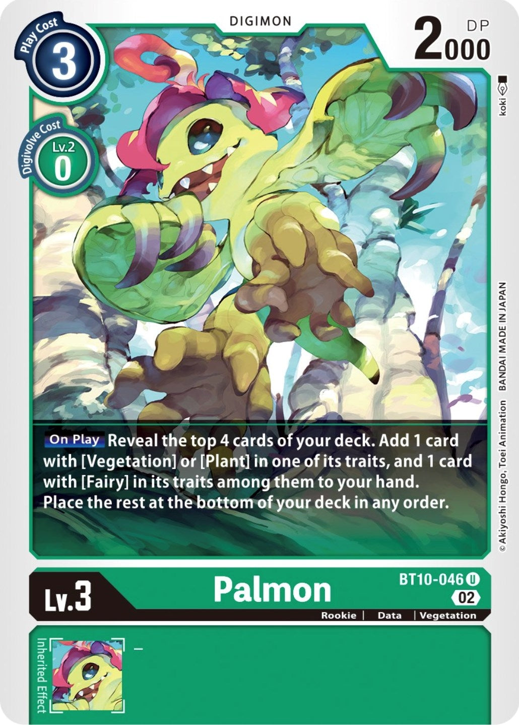 Image for Palmon (BT10-046 U) (BT10) - Digimon Card Game