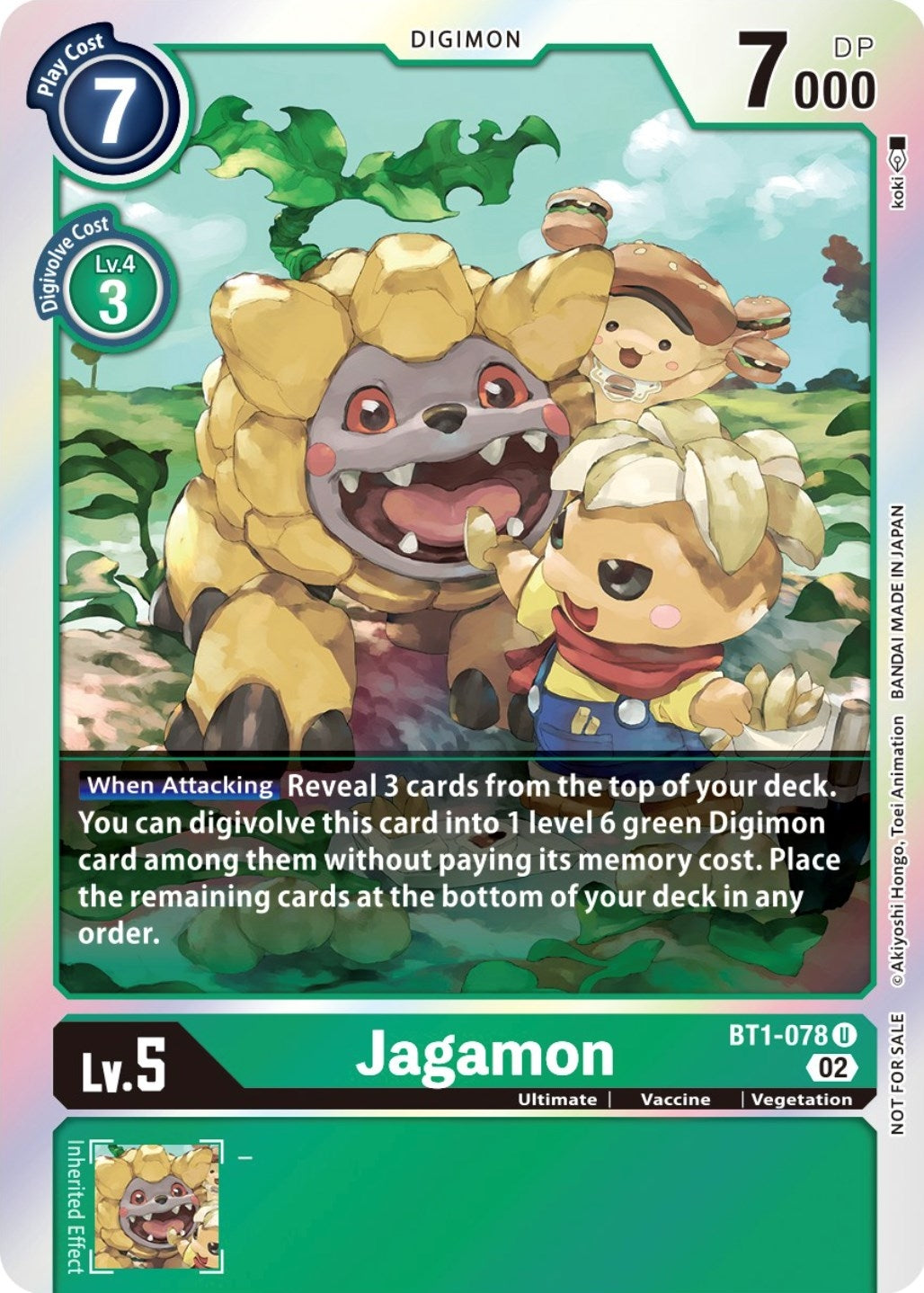 Image for Jagamon (Official Tournament Pack Vol. 7) (BT1-078 U) (BT01-03A) - Digimon Card Game