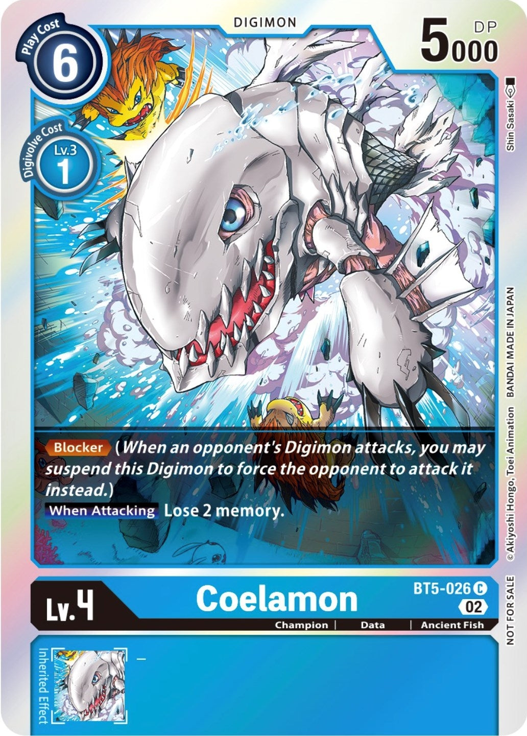 Image for Coelamon (Official Tournament Pack Vol. 7) (BT5-026 C) (BT05) - Digimon Card Game