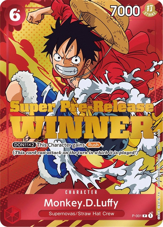 Image for Monkey.D.Luffy (Super Pre-Release) [Winner] (P-001) (OP-PR) - One Piece Card Game