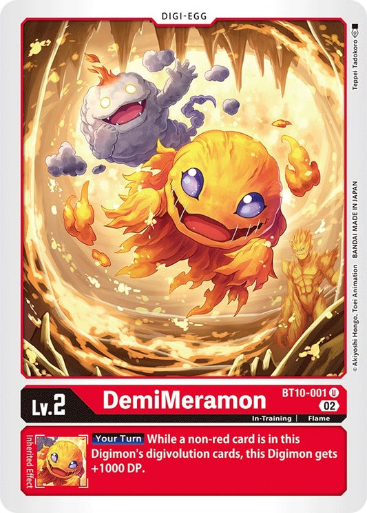 Image for DemiMeramon (BT10-001 U) (BT10) - Digimon Card Game