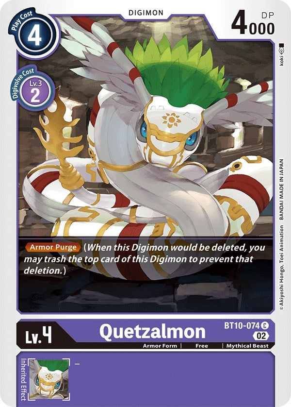 Image for Quetzalmon (BT10-074 C) (BT10) - Digimon Card Game