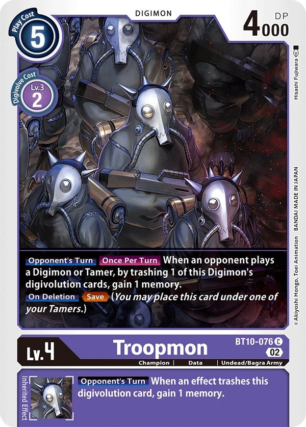 Image for Troopmon (BT10-076 C) (BT10) - Digimon Card Game