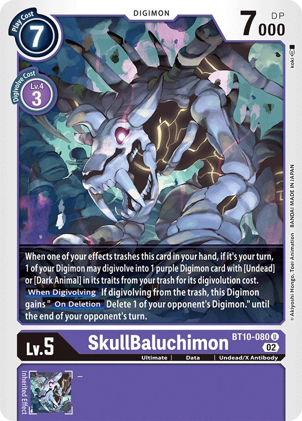 Image for SkullBaluchimon (BT10-080 U) (BT10) - Digimon Card Game