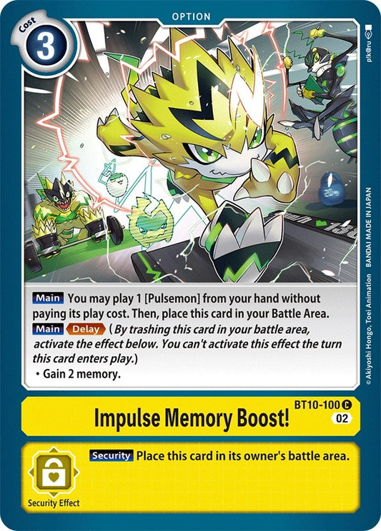 Image for Impulse Memory Boost! (BT10-100 C) (BT10) - Digimon Card Game