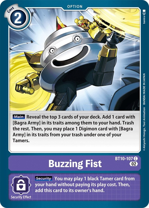 Image for Buzzing Fist (BT10-107 C) (BT10) - Digimon Card Game