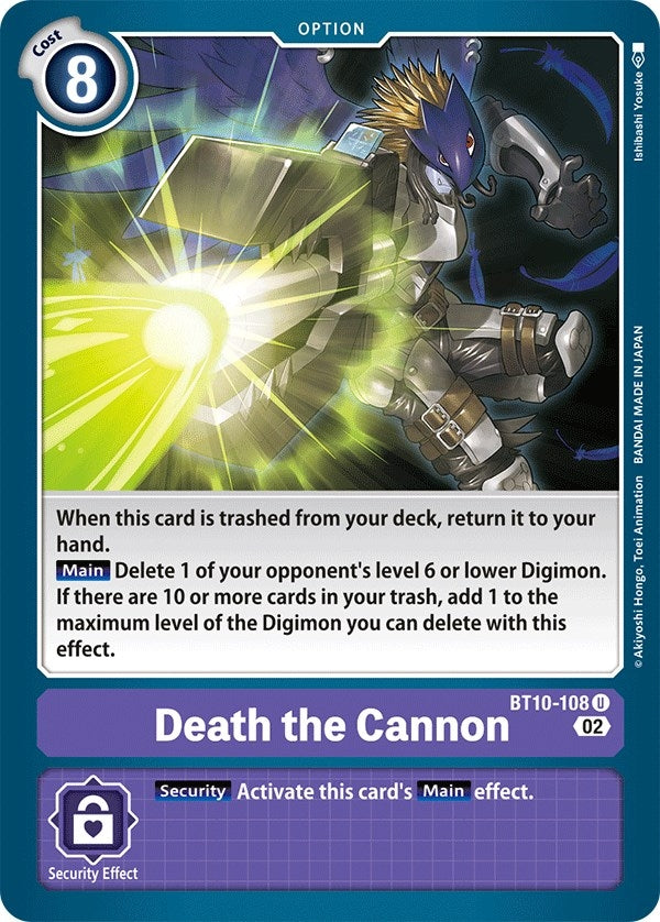 Image for Death the Cannon (BT10-108 U) (BT10) - Digimon Card Game