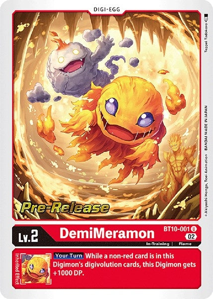 Image for DemiMeramon (BT10-001 U) (BT10_PR) - Digimon Card Game