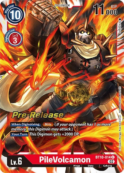 Image for PileVolcamon (BT10-014 U) (BT10_PR) - Digimon Card Game