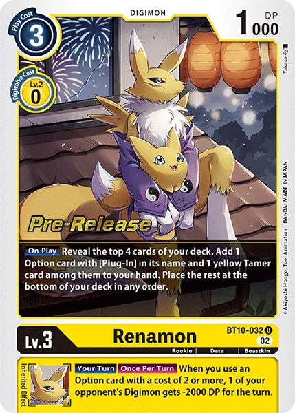Image for Renamon (BT10-032 U) (BT10_PR) - Digimon Card Game